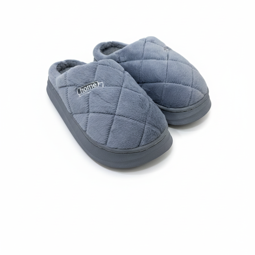 Men's Quilted Home Slippers - Ultra-Light & Anti-Slip Comfort