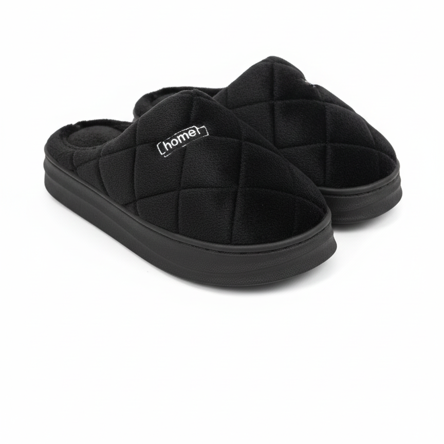 Men's Quilted Home Slippers - Ultra-Light & Anti-Slip Comfort