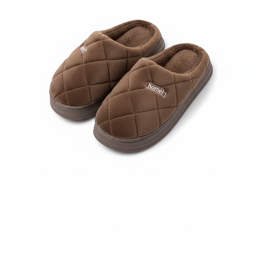 Men's Quilted Home Slippers - Ultra-Light & Anti-Slip Comfort