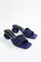 Tweed Round Block Heels
