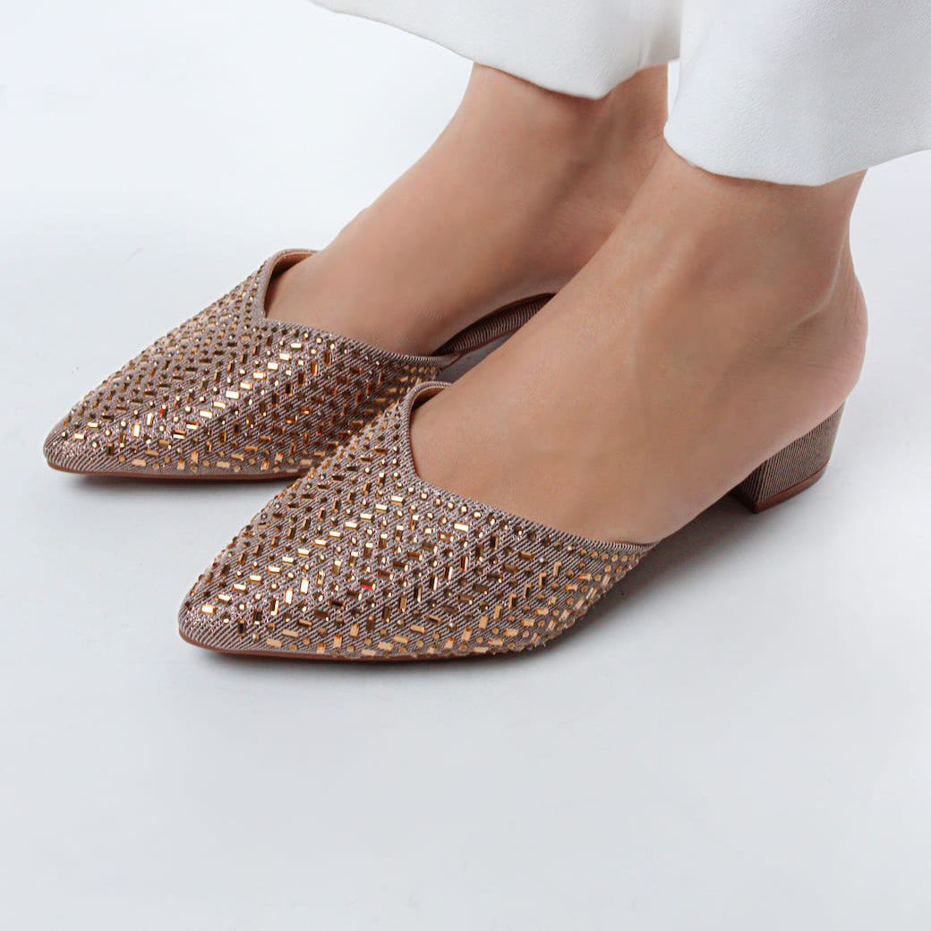 Women's Bling Block Mules