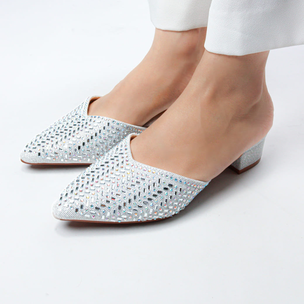 Women's Bling Block Mules