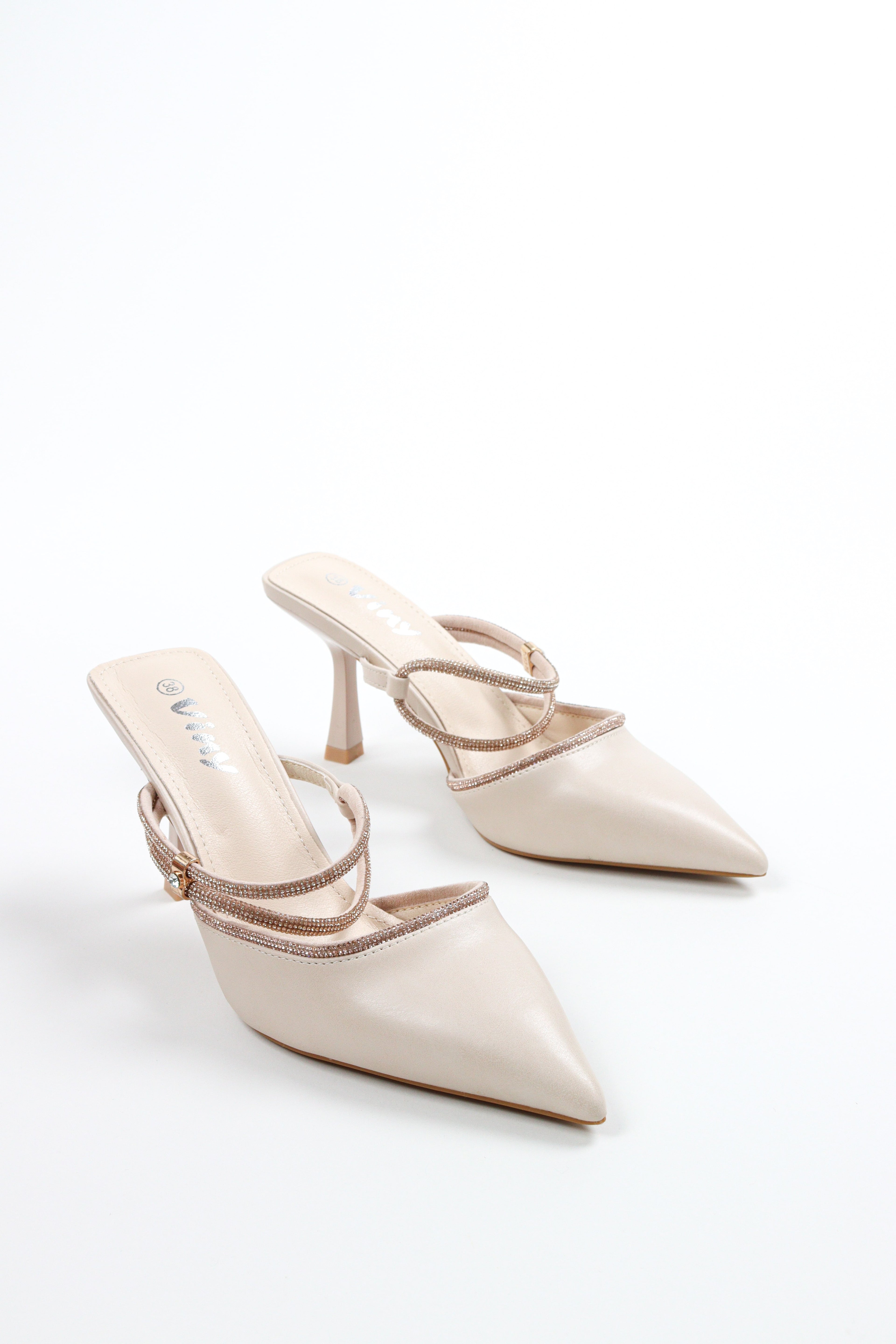 Beige Women's Stiletto Heels