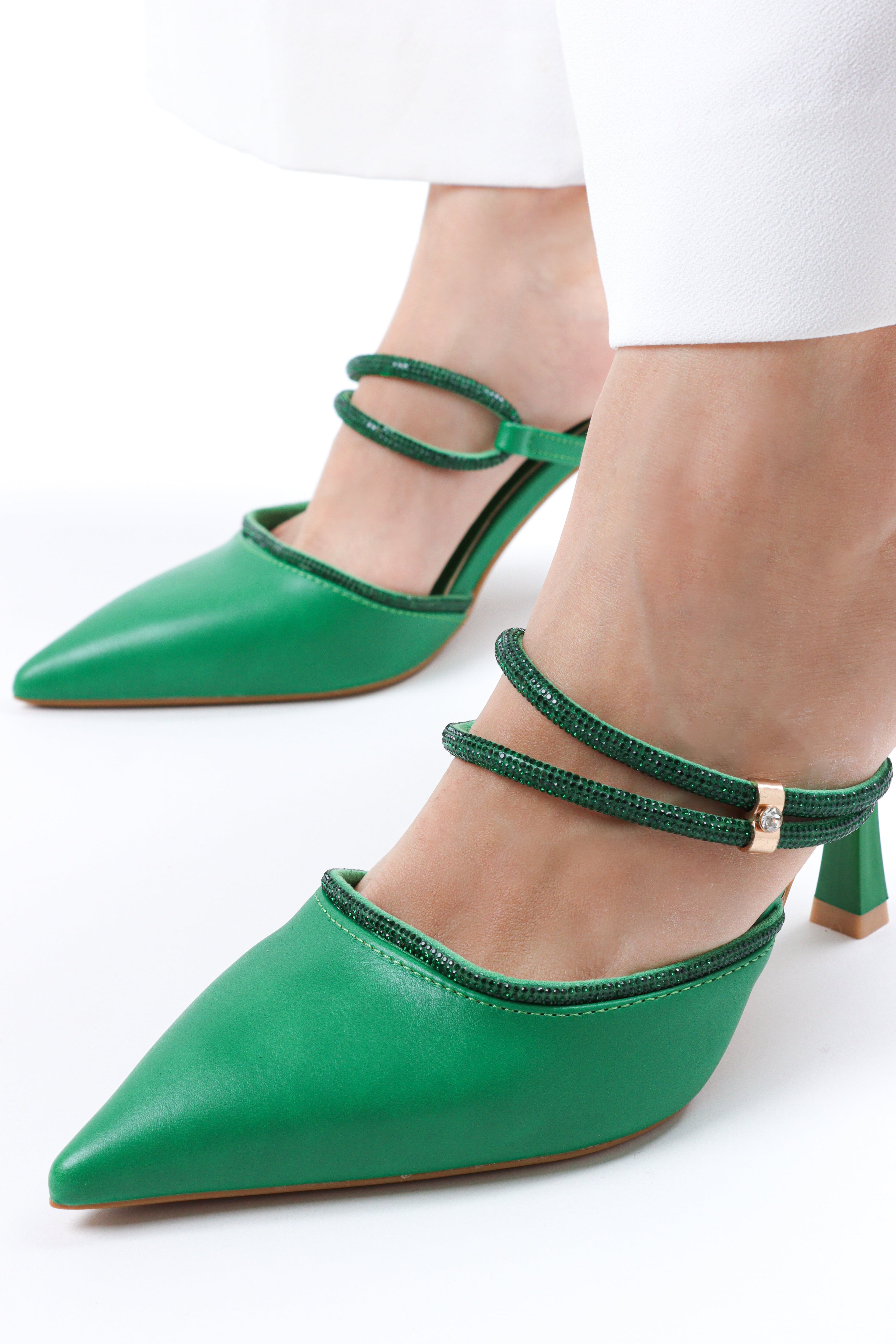 women's color pop strap heels