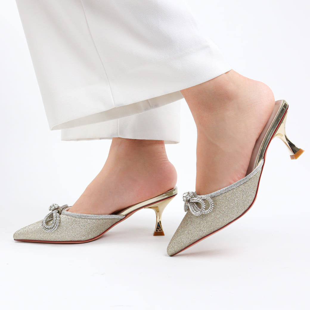 Taiyu - Women's Bling Bow Mules