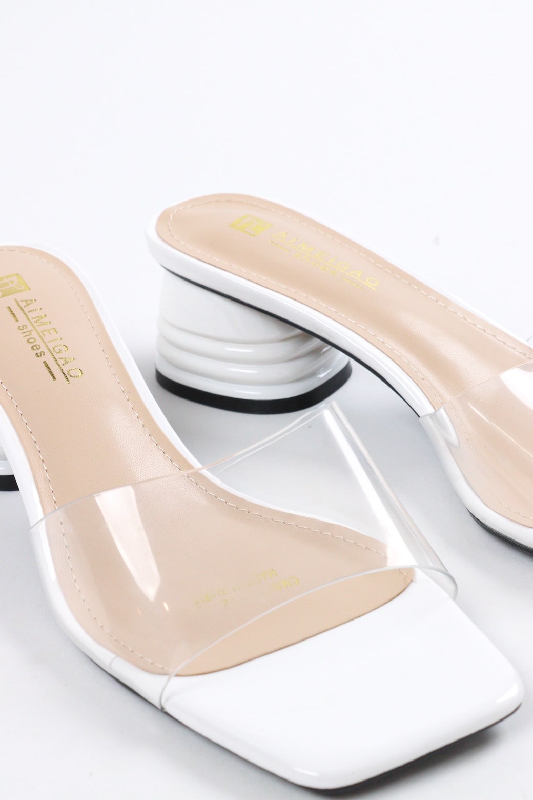 Women's Transparent Block Heels