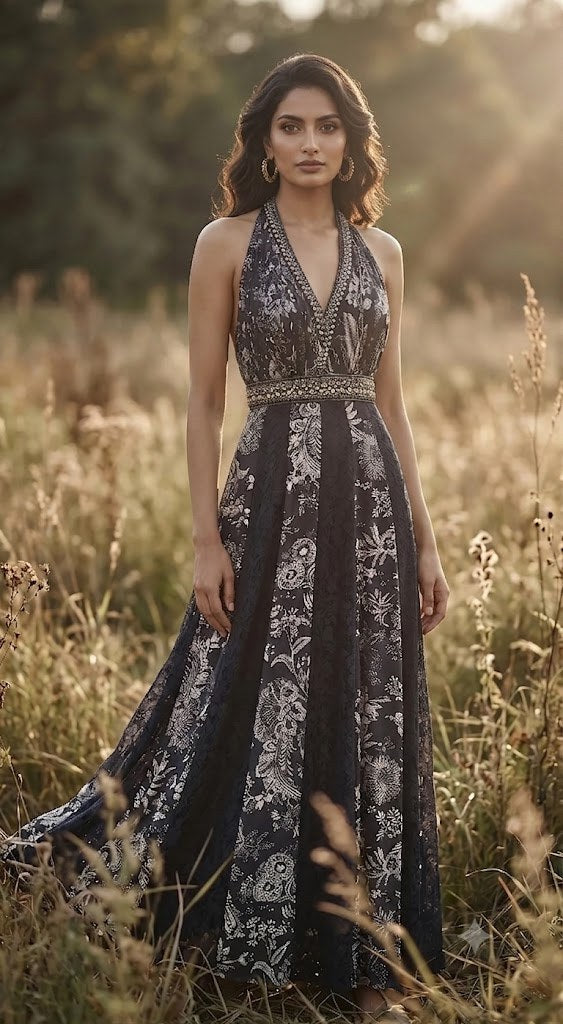 Black Printed Jumpsuit
