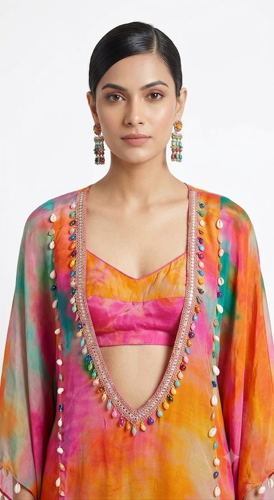 Sunset Printed Kaftan Set