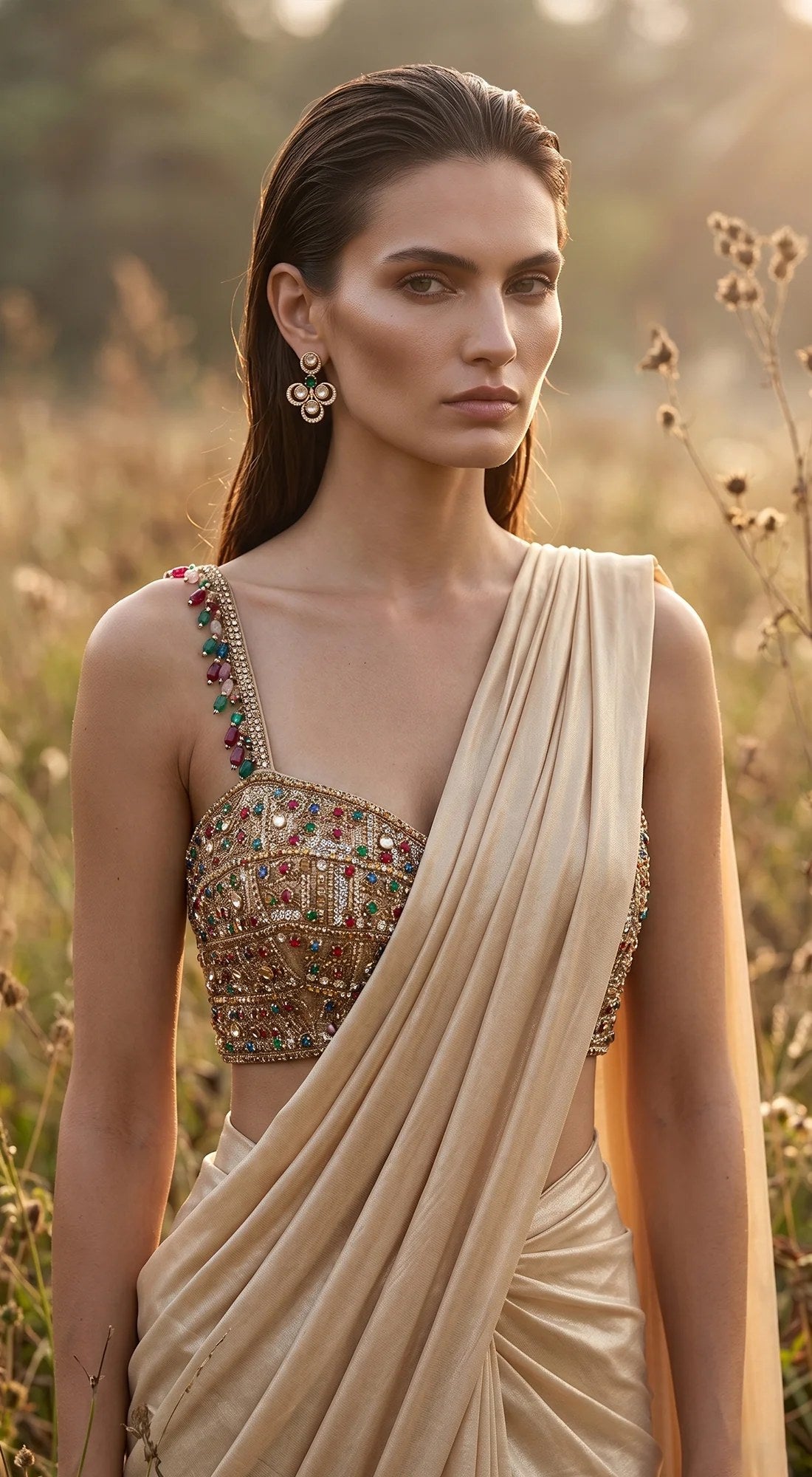Gold Draped Saree