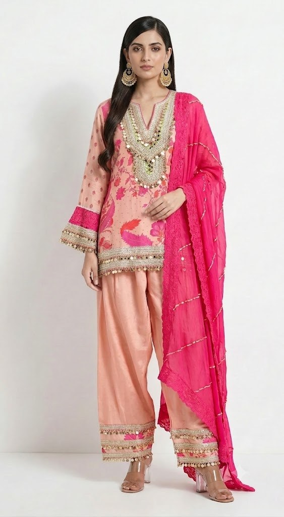 Wine & Blush Kurta Set