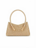 Viny Crystal Rounded Handle Mini Bag – Rhinestone Evening Handbag