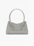 Viny Crystal Rounded Handle Mini Bag – Rhinestone Evening Handbag