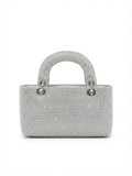 Viny Crystal Top Handle Mini Bag – Rhinestone Evening Handbag