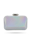 Viny Metallic Hard Shell Clutch – Textured Evening Bag