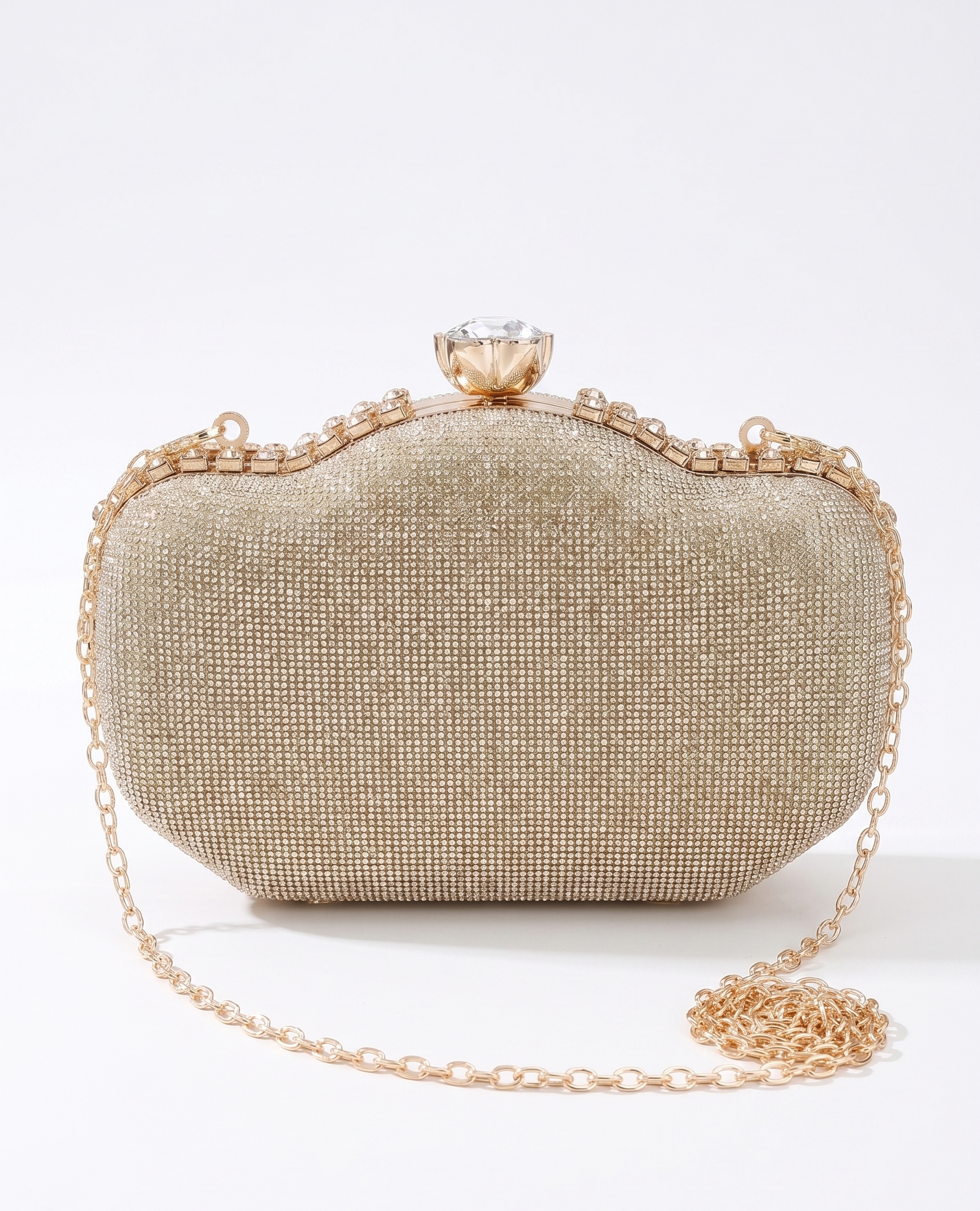 Viny Crystal Minaudière Clutch – Jewel Clasp