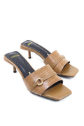 Women's Buckle Mule Heels