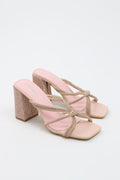 Diamond Embellished Block Heels