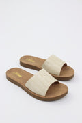 Women's Alligator Texture Slides