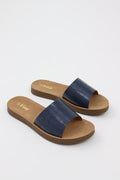 Women's Alligator Texture Slides