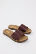 Women's Alligator Texture Slides