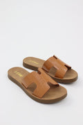 Women's Alligator Texture Slides