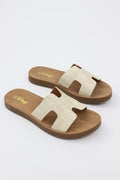 Women's Alligator Texture Slides