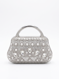 Viny Crystal Clutch Bag – Metal Handle