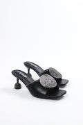 Viny Women's Round Sparkle Heels