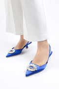 Yunai - Women's Diamond Embellished Kitten Heels