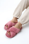 Viny - Cross Faux Fur Slipper