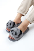 Viny - Faux Fur Panda Slipper For Women