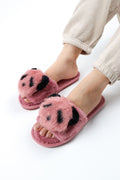 Viny - Faux Fur Panda Slipper For Women