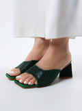 Women's Diamond Embellished Block Heels