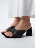Women's Diamond Embellished Block Heels