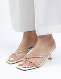 Taiyu - Women's Diamond Embellished Mules