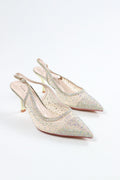 Taiyu - Women's Gold Bling Strap Mules