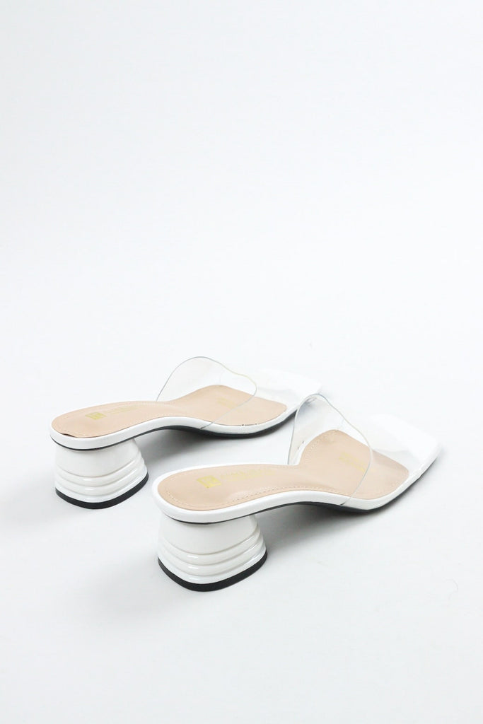 women's clear block heels