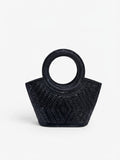 Viny Crystal Bucket Bag – Rhinestone & Baguette Embellished with Crystal Ring Handle