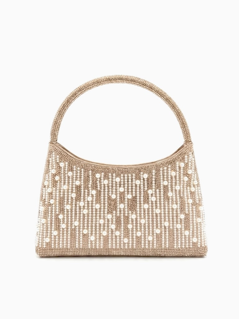 Viny Crystal Pearl Top Handle Bag