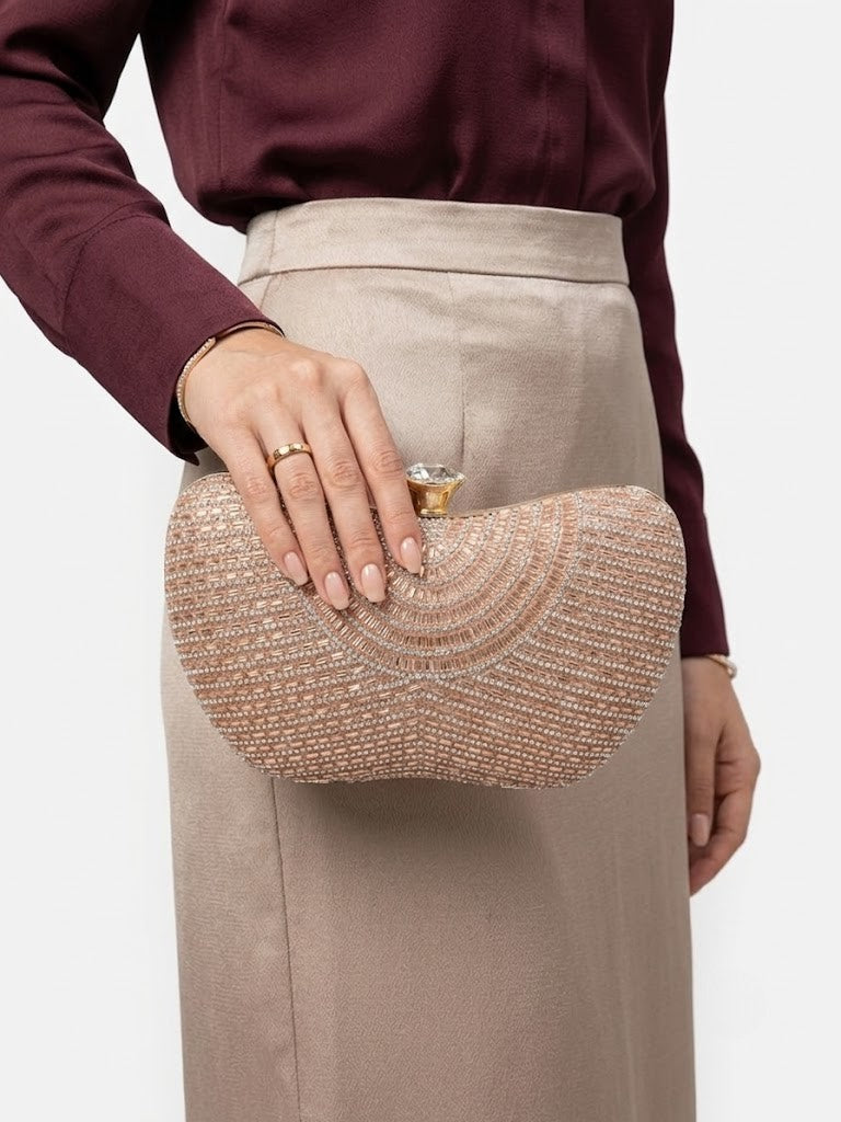 Viny Crystal Clutch Bag – Dual Detachable Straps