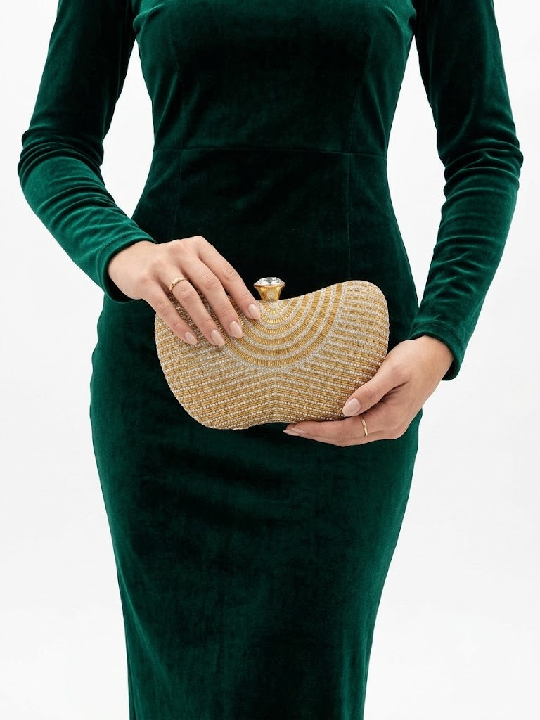 Viny Crystal Clutch Bag – Dual Detachable Straps