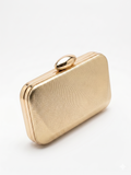 Viny Metallic Hard Shell Clutch – Textured Evening Bag