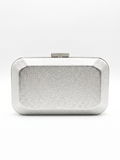 Viny Metallic Hard Shell Clutch – Textured Evening Bag
