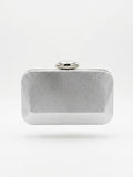 Viny Metallic Hard Shell Clutch – Textured Evening Bag