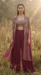 Wine Cape Palazzo Set
