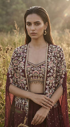 Wine Cape Palazzo Set