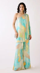 Aqua Printed Cape Set