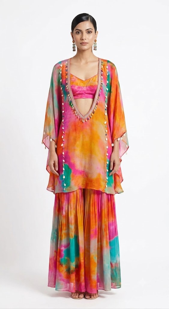 Sunset Printed Kaftan Set