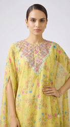 Lemon Floral Kaftan Set
