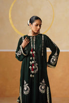 Emerald Embroidered Long Dress